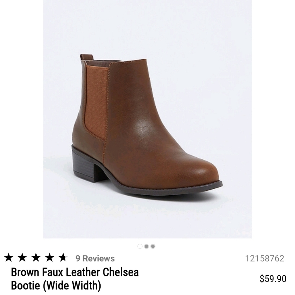 Torrid - Brown Faux Leather Chelsea Bootie